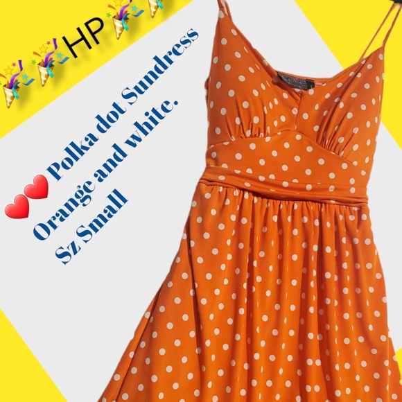 MM Dresses & Skirts - 🔴 Red Dot Sale 🔴 HP🎉🎉 🧡🧡 Polka Dot Spaghetti  Strap Sundress
